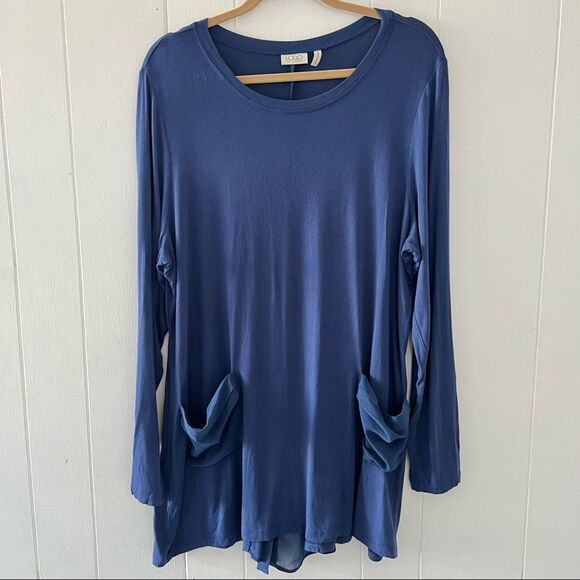 Logo By Lori Goldstein Chiffon Detail Tunic Top - Picture 4 of 9